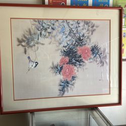 Flower & bird painting