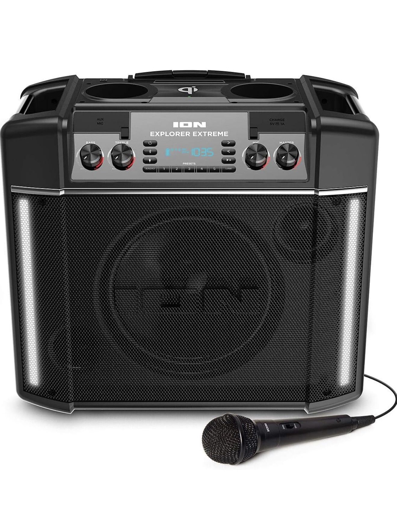 ION Audio Explorer Extreme High Power All Weather Speaker with Wireless Charging