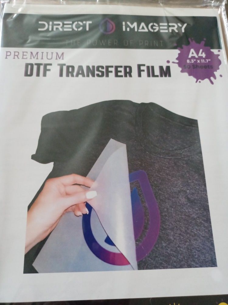 DIRECT IMAGERY DTF Transfer Film - A4 (8.3" x 11.7") 50 Sheets