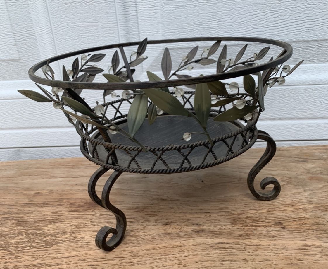 PartyLite Garden Lites 3 Wick Candle Holder Base Stand Rustic P8054B