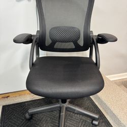 Brand New Black Mesh Back Height Adjustable Ergonomic Office Chair w/Flip Up Armrests 