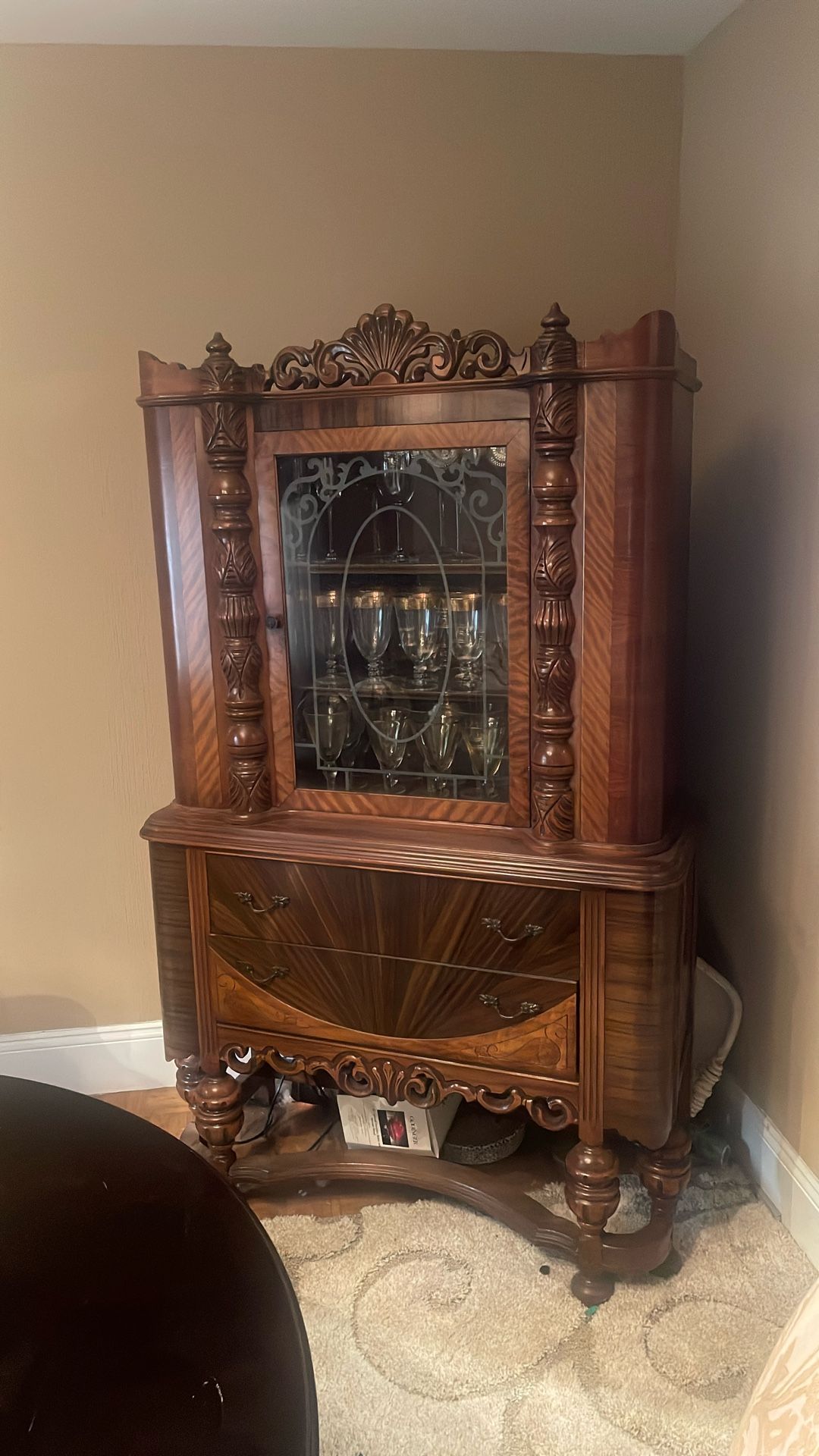 Original Antique China Cabinet