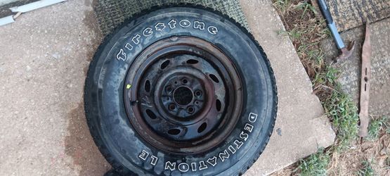 225 75 r15Firestone Destination LE Tire on Steel Wheel
