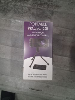 Portable Projector with Tripod and Remote Control