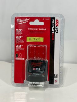 #385 Milwaukee M12 Red Lithium-ion CP2.0Ah 12 Volt Batteries 48-11-2420