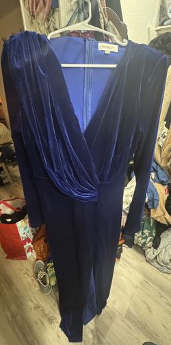 Royal blue Velvet Gown