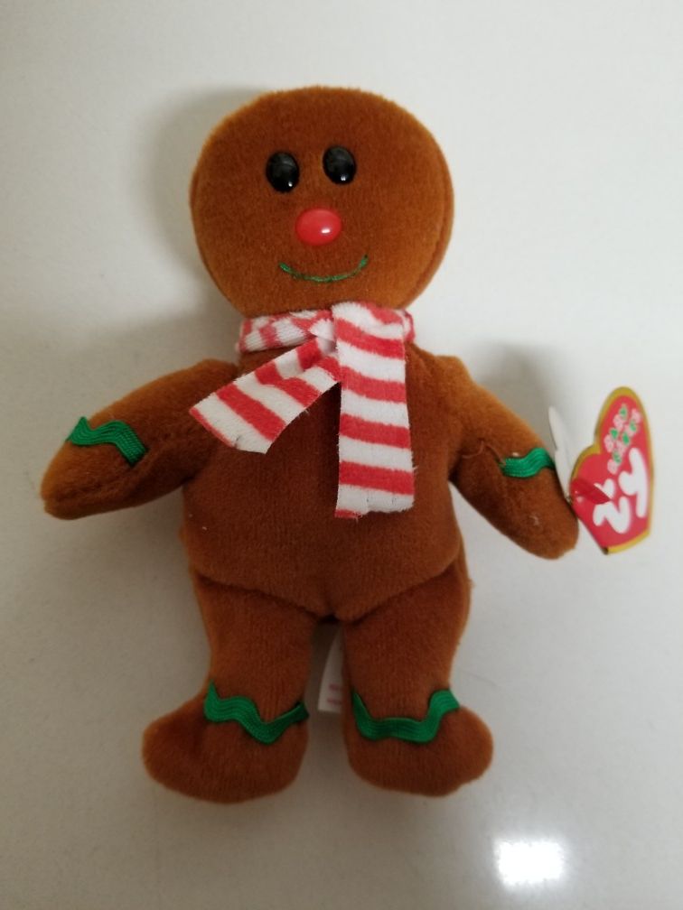 TY Babie Beanies - Yummy - Gingerbread Man ADORABLE!