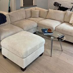 99x99 New Sectional Couch With Ottoman / Free Delivery 