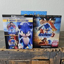 Sonic The Movie 1,2 Blu-Ray *No Case*