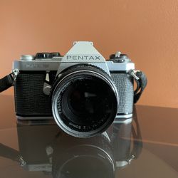 Pentax Asahi ME 35mm SLR Film Camera with  a crystal - optics 49mm p.l  japan