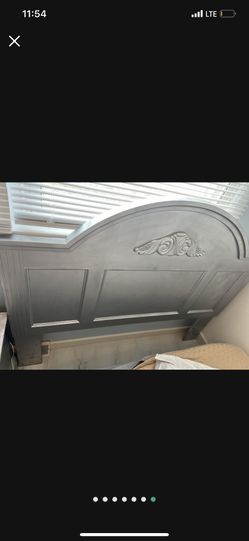 thick wooden headboard