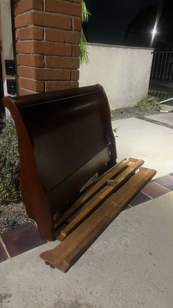 Queen Bed frame and nightstand