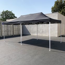 New $200 Heavy-Duty 10x20 FT Outdoor Ez Pop Up Canopy Party Tent Instant Shades w/ Carry Bag (Black, Red) 