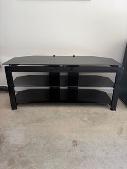 Black Glass TV Stand / Entertainment Center