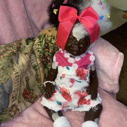 Full Body Silicone Reborn Doll – Poliosis Baby, Realistic Newborn with White Forelock