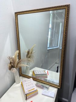 Large Wall Mirror with Ornate Frame