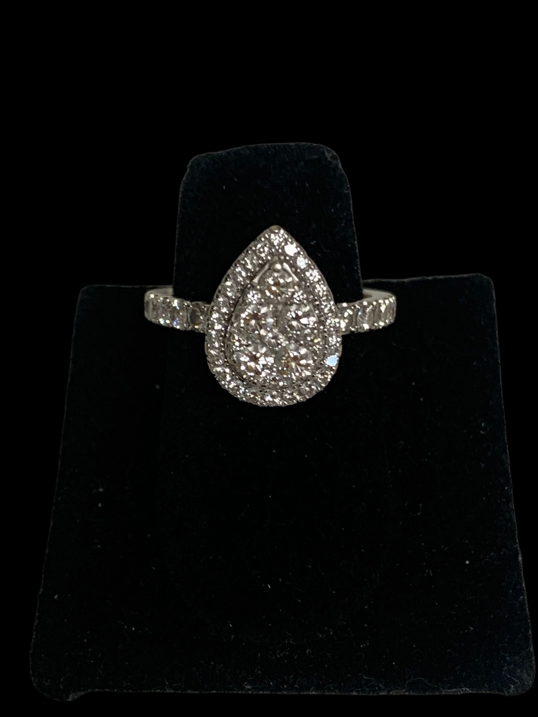 White Gold Diamond Engagement ring #31913