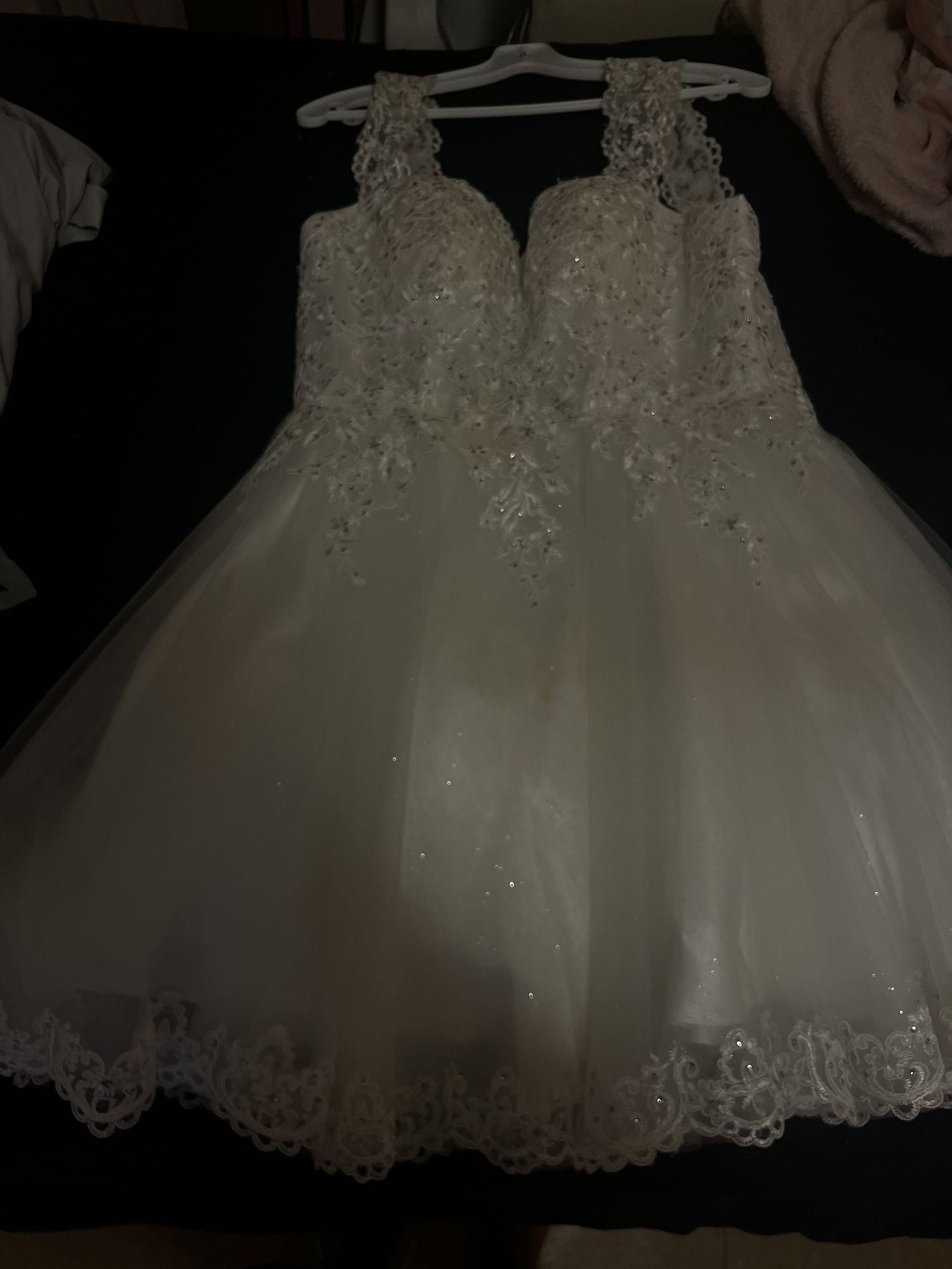 White Dress, Size Small, Only Wore Once, Corset Back
