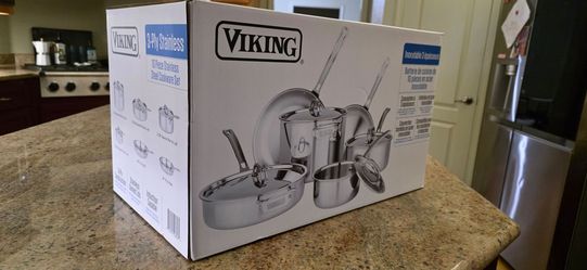 Viking 10 peice stainless cookware set BRAND NEW