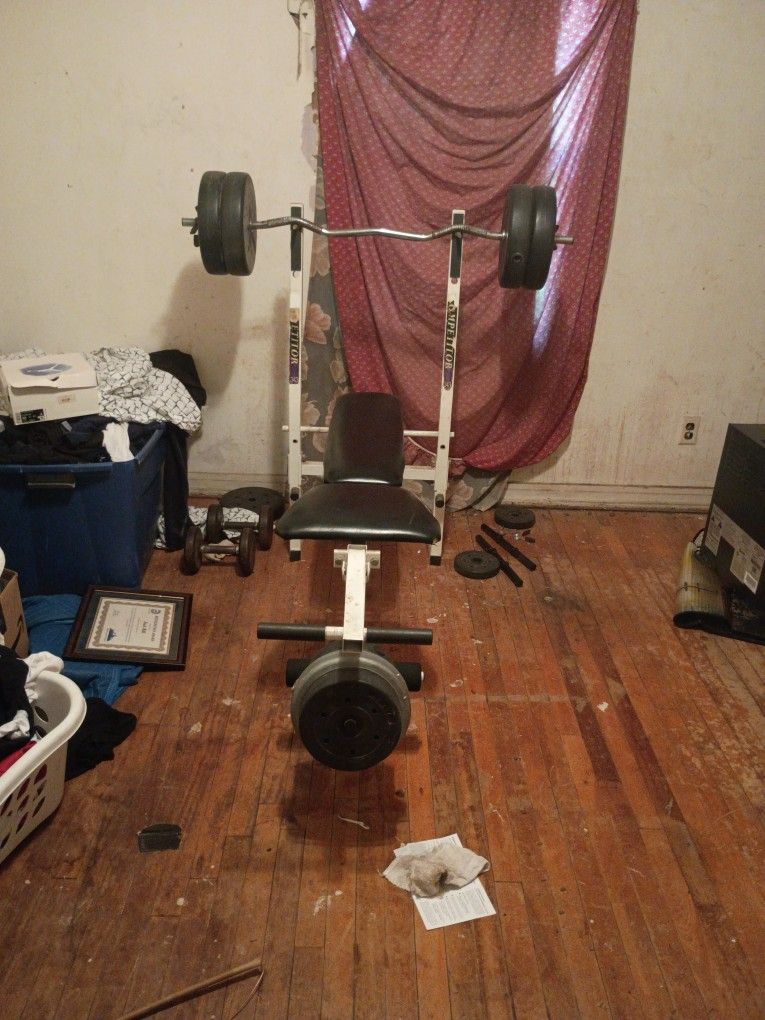 BENCH PRESS & WEIGHTS
