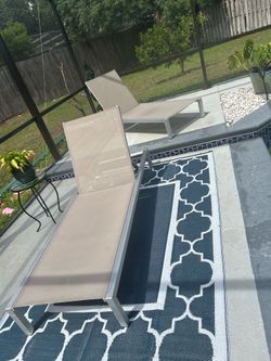 Bed Bath & Beyond Mesh Beige Chase Lounger set of 2