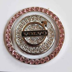 Volvo Car Start Stop Button Cover Bling Car Decoration Bling Ring Trim Sticker Crystal Push Start Button Ignition Protective Cover for Bling Car Inter
