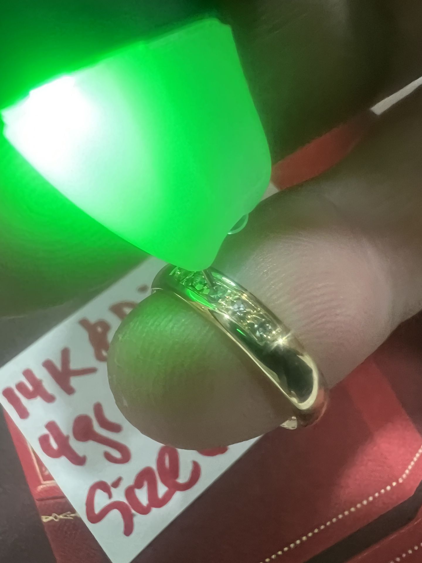 14K Solid Gold NATURAL Diamonds 💎 Wedding Band 4Gr Size 6