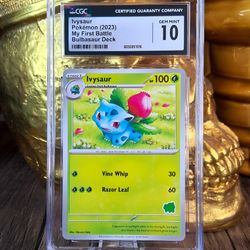 POKÉMON CARD IVYSAUR MY FIRST BATTLE - CGC - GEM MINT 10