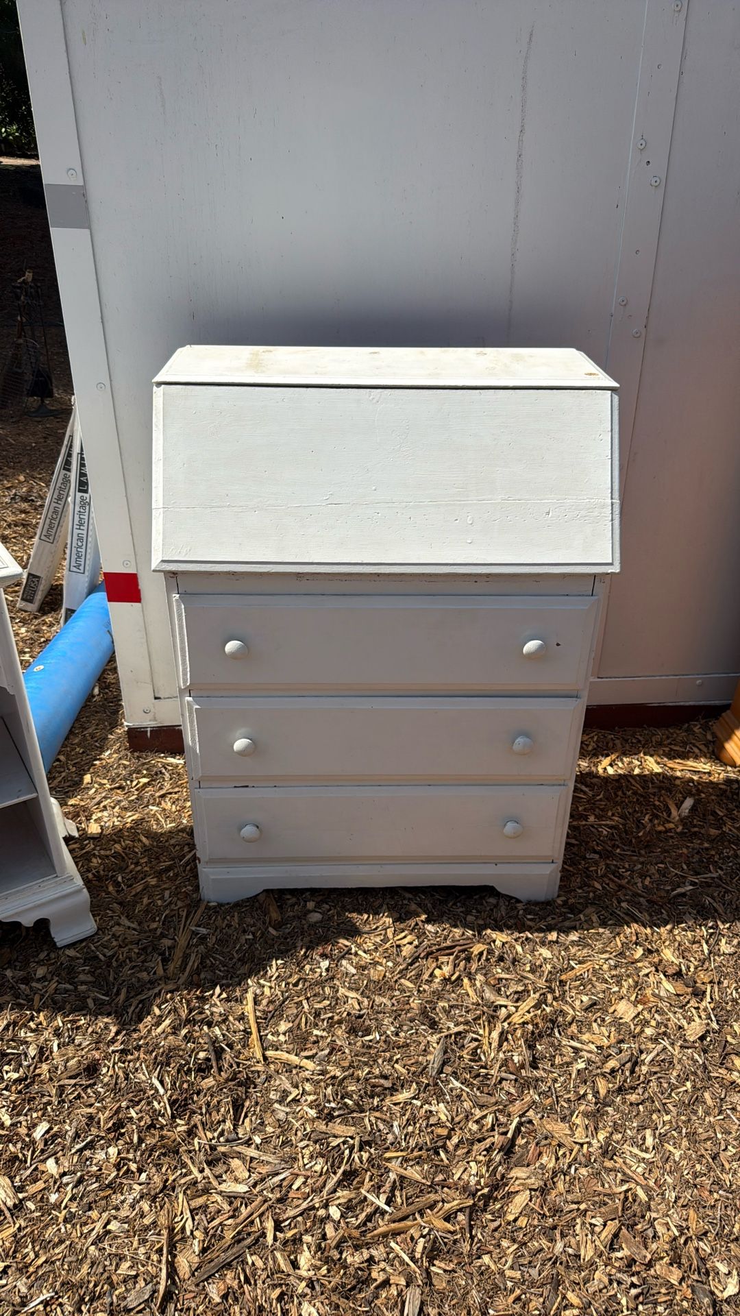White Foldout desk/Dresser