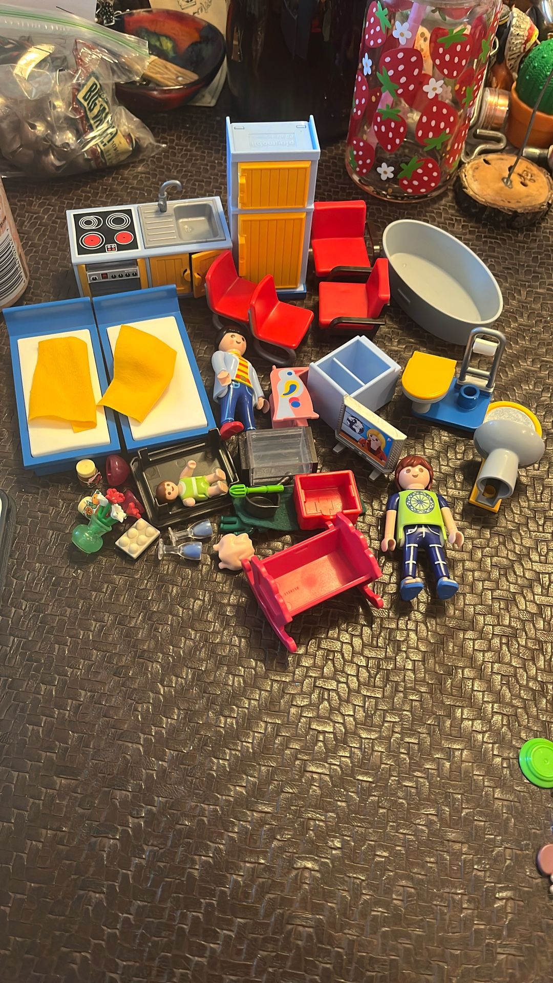 Playmobil Take Along Doll House 2005 accessories. Not Complete