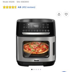 Bella Pro 12.6‑Qt Touchscreen Air Fryer Pizza Oven – Stainless Steel