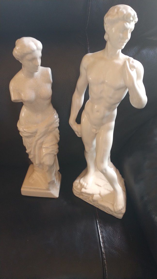 Venus and David  Replica Statues by Michaelangelo