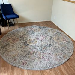 Circle Area Rug Multicolor 