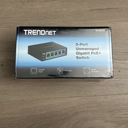 Brand New Sealed TRENDnet 5-Port Unmanaged Gigabit PoE+ Switch TE-GP051