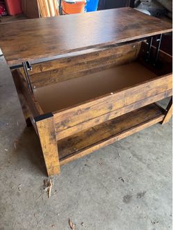 Center table w/storage 18”dep x36”long x2’ tall