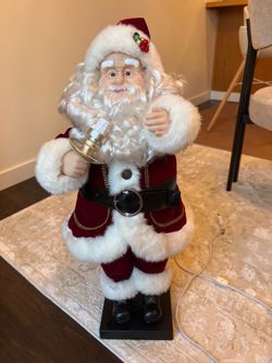 vintage 30-inch Traditions Deluxe Animated Santa Claus figurine