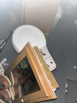 Bathroom Vanity With Faucet & Bowl, American Standard Toilet, Mirror