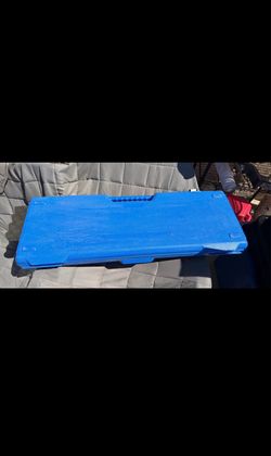 Blue Hard Plastic Carrying Case