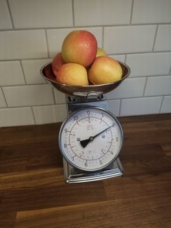 Analog kitchen food scale - stainless steel
