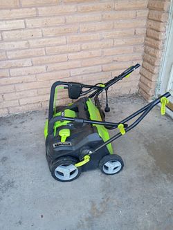 Dethatcher tiller scarifier. Electric