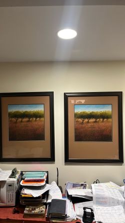Glass framed art work