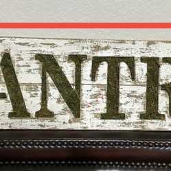 Pantry Sign Wall Decor Farmhouse Wooden 