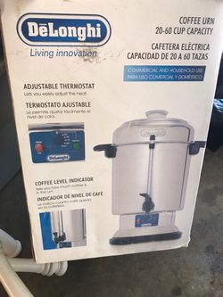 DeLonghi Ultimate Coffee Urn 20-60 Cup Capacity for Sale in