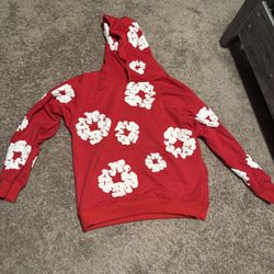 Red Denim Tear Hoodie 