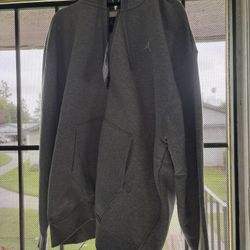 Nike Air Jordan Full Zipper Carbon Heather Fleece Hoodie (FJ7771 091)  Men’s XL NWT