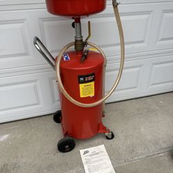 18 gallon self evacuating oil drain - Made By Advanced Tool Design (ATD) - Goes From 3 Foot 10 Inch Tall - 6 Foot 4 Inch Tall - NEW NEVER USED