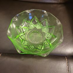 Vintage Retro Large Green Bowl