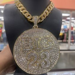 Large Big 23 Pendant with free rope chain