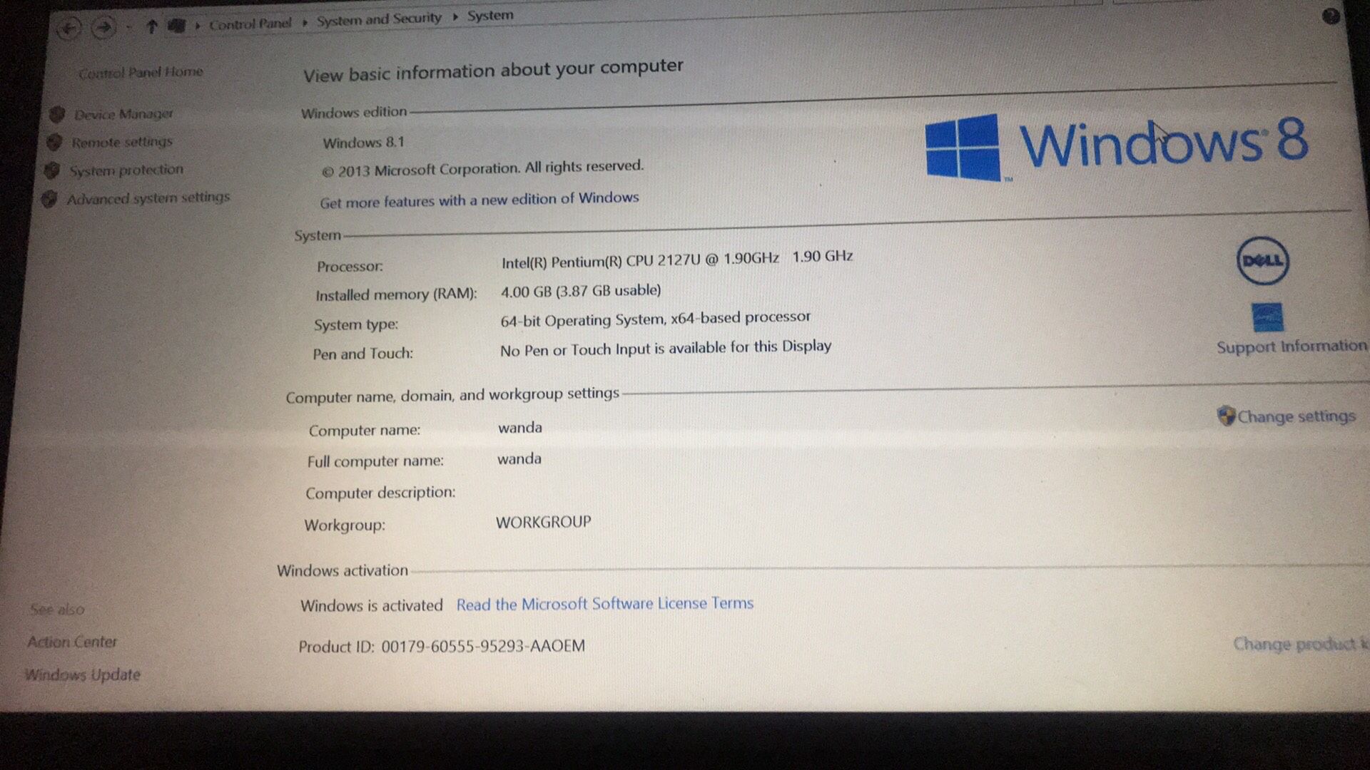 Dell windows 8.1