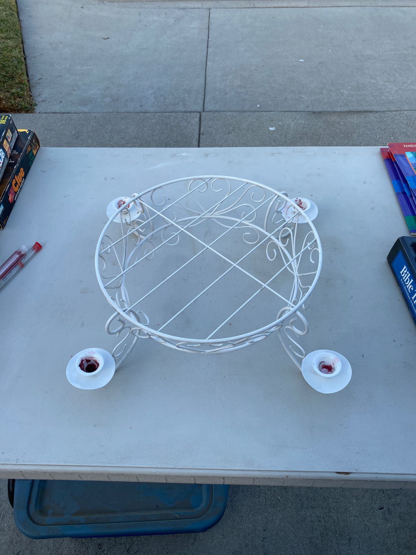 Cake stand. 12 1/2” x 5 1/2” used.